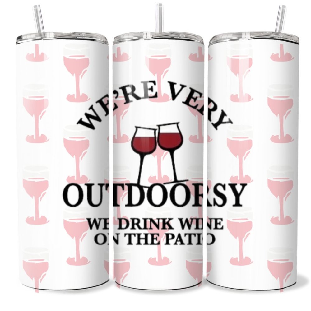 20 oz Wine Sublimated insulated Tumbler, made by seller, for hot/cold